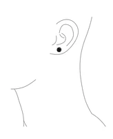Bling Jewelry Black Solitaire Cz Stud Earrings .925 Sterling Silver
