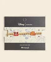 Disney | Macy's Mickey Mouse & Minnie Mouse Icon Pisa Bracelet, Created for Macy's