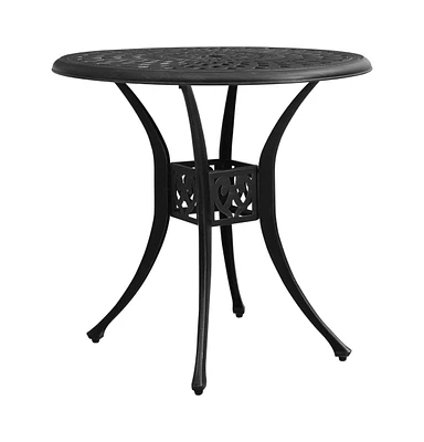 vidaXL Patio Table 30.7"x30.7"x28.3" Cast Aluminum