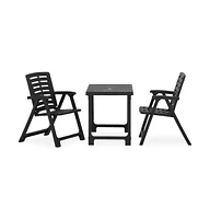 vidaXL 3 Piece Folding Bistro Set Plastic