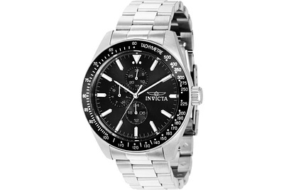 Invicta Men's Aviator Quartz Multifunction Black Dial Watch