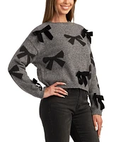 Bcx Juniors' Bow-Applique Cropped Sweater