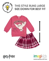 Harry Potter Girls Hedwig Fleece Sweatshirt and Pleated Skirt to (4 - 14-16)