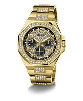 Guess Men's Multi- Function Gold Tone Steel Watch 46mm