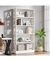 Tribesigns 70.87-Inch Tall White Bookshelf, 5