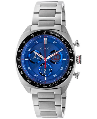 Gucci Men's Swiss Chronograph Interlocking Stainless Steel Bracelet Watch 41mm