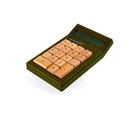 Impecca CB1203 12-Digits Bamboo Custom Carved Desktop Calculator