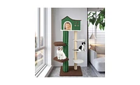 Slickblue 5-Level Cat Tree and Climbing Frame with Cushions and Anti-Tipping Features