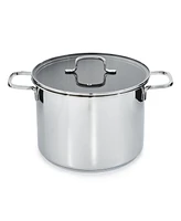 BergHOFF DiNA Helix Recycled 18/10 Stainless Steel 10.25" Stockpot 10.6qt., Glass Lid