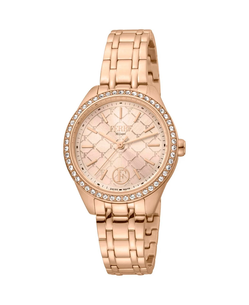 Ferre Milano Women's Classic Rose gold Dial Watch - FM1L116M0261