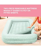 Intex Kids Travel Air Mattress Inflatable Bed with Raised Sides and Hand Pump