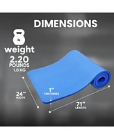 BalanceFrom Fitness BalanceFrom GoCloud 1" Extra Thick Exercise Yoga Mat with Carrying Strap