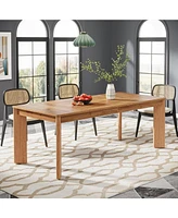 Tribesigns Modern Dining Table for 4 to 6 People, 62-Inch Rectangular Farmhouse Kitchen Table, Wood Dinner Table for Dining Room, Kitchen, Living Room