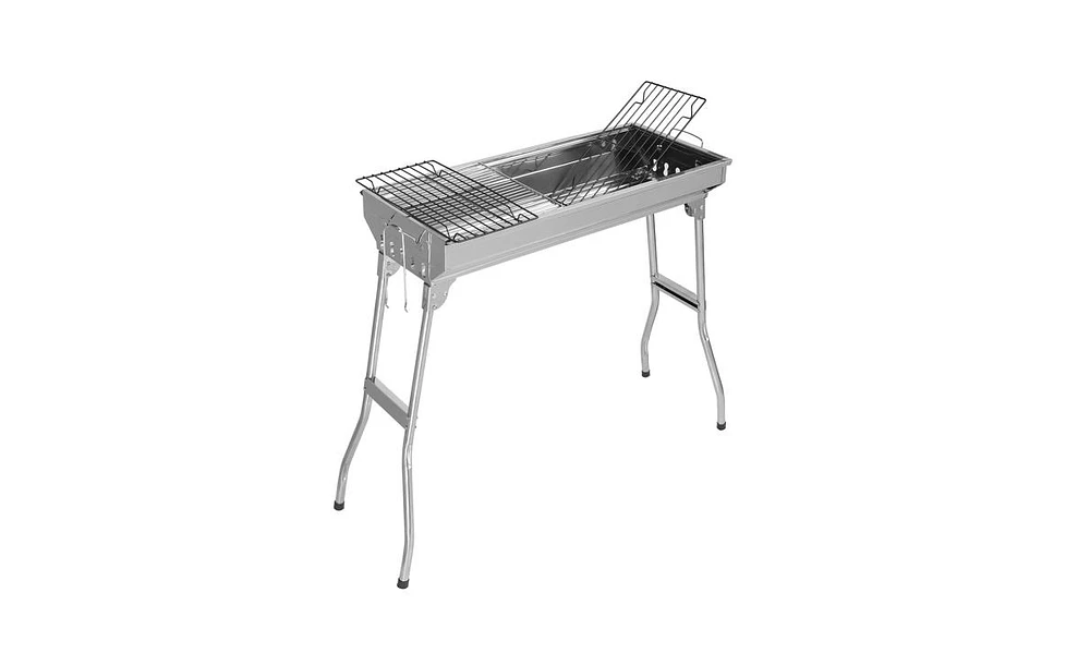 Slickblue Portable Stainless Steel Bbq Grill for Outdoor Cooking