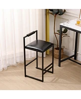 Slickblue Counter Height Bar Stools with Backrest Set of 2, Stylish and Comfortable Seating