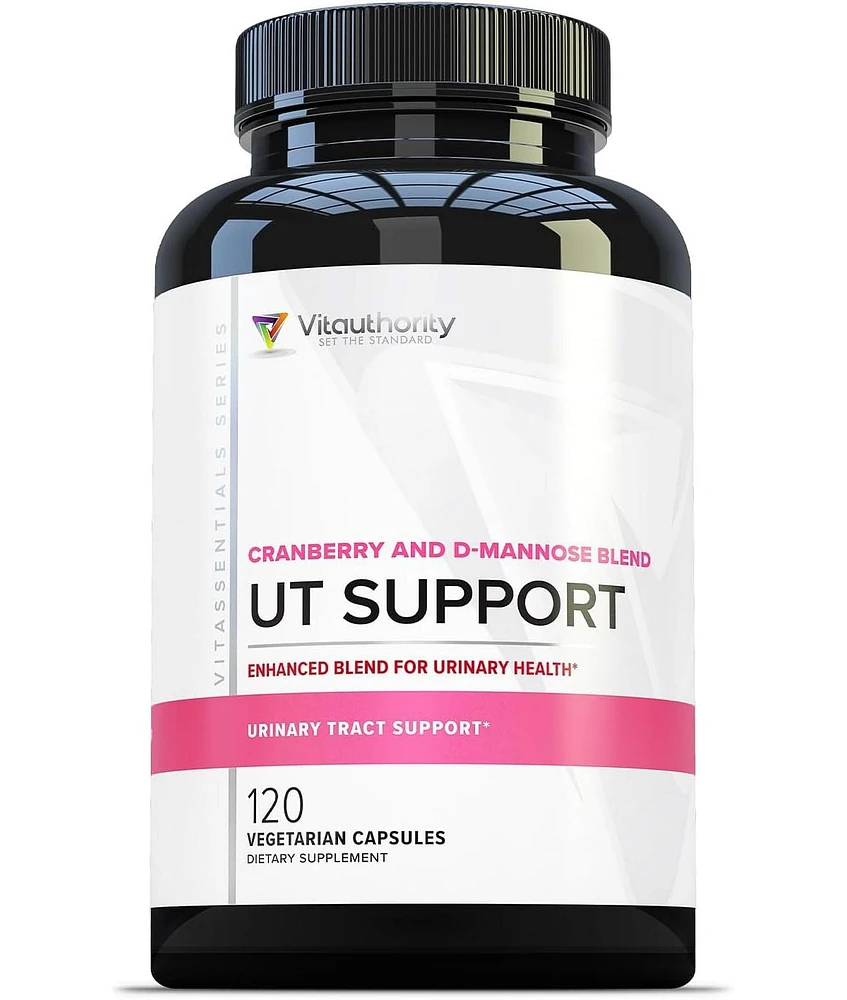 Vitauthority Ut Support Capsule, Cranberry Juice Powder for Urinary Tract Health and Preventive Support, Enhanced Blend Promotes Urinary Health, 120ct