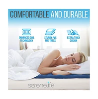 SereneLife Premium Raised Airbed With Steel Frame and Built-In Power Pump (King)