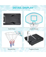 Slickblue Poolside Basketball Hoop System, Portable and Height Adjustable for Swimming Pools