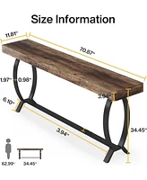 Tribesigns Console Foyer Table for Entryway: 70.87-Inch Narrow Long Entryway Entry Table, Farmhouse Sofa Table Behind Couch with Metal Legs, Entrance