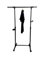 Slickblue Short Clothing Rack with Bottom Shelves for Hanging Clothes