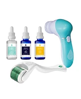 Pursonic Advanced Facial Cleansing Brush, Anti-Aging Serum Set, and Micro Needle Derma Roller Bundle