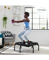 JumpSport 220 in-Home Cardio Fitness Rebounder, 39-inch | Mini Trampoline with Arched-Legged & Videos Included | Safe, Sturdy and Low-Impact