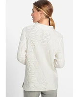 Olsen Women's Zig Zag Stitch Pullover