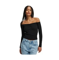 Cotton On Women's Rosa Off The Shoulder Long Sleeve Top