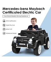 Costway Mercedes Benz 12V Electric Kids Ride On Car Rc Remote Control W/Trunk