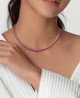 Lab-Created Pink Sapphire Marquise Vine 17" Collar Necklace (29 ct. t.w.)