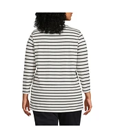 Lands' End Plus 3/4 Sleeve Cotton Supima Tunic