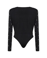 Nocturne Women's Double-Breasted Collar Bodysuit