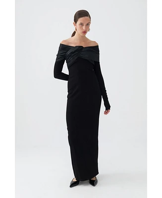 Nocturne Women's Off the Shoulder Long Dress