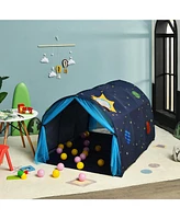 Costway Kids Bed Tent Play Portable Playhouse Twin Sleeping w/Carry Bag