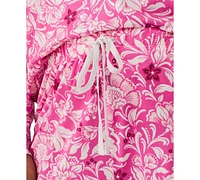 Ellen Tracy Plus Printed Long-Sleeve Pajama Set