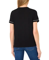 CeCe Women's Embellished Crewneck Tee