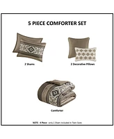 Madison Park Mariposa Stripe Herringbone 5-Pc. Comforter Set