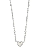 Kendra Scott Rhodium-Plated 2-Pc. Set Mother-of-Pearl Heart Adjustable Pendant Necklaces