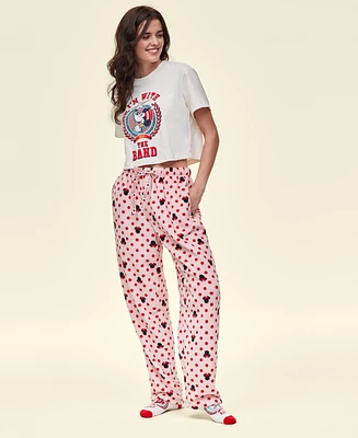 Disney | Macy's Adult Unisex Minnie Mouse Plush Fleece Pants, Created for