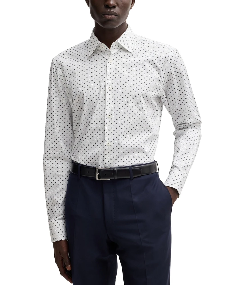 Boss by Hugo Men's Slim-Fit Printed Dress Shirt