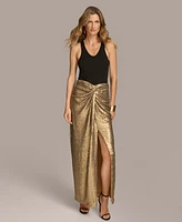 Donna Karan New York Women's Knot-Front Sequin Maxi Skirt