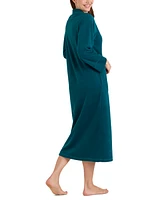 Miss Elaine Plus Zip-Front Long-Sleeve Fleece Robe