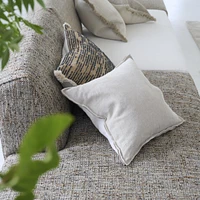 Designers Guild Brera Lino Alabaster & Natural Linen Decorative Pillow