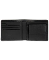 Cole Haan Men's Leather Global Bifold Coin Pocket Wallet with Contrast Color Edge