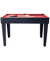 Slickblue 5-in-1 Multi-Game Table - Billiards, Push Hockey, Foosball, Ping Pong, and Basketball