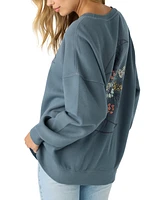 O'Neill Juniors' Moon Flower Crewneck Sweatshirt