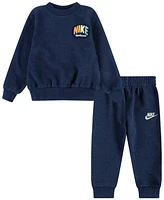 Nike Toddler Boys Powder Play Jacquard Crew Top and Pants, 2-Piece Set