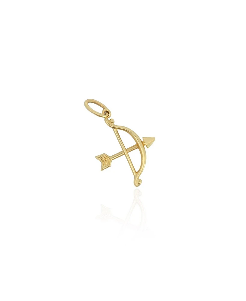 The Lovery Mini Gold Bow and Arrow Charm 14K Gold