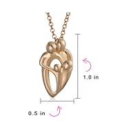 Bling Jewelry Loving Heart Family Parent Father Mother And Children Necklace Pendant For Mom Women Wife Sterling Silver