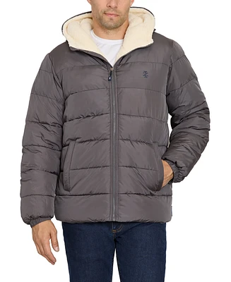 Izod Men's Sherpa Lined Puffer Jacket